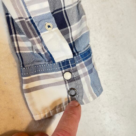 American Eagle Outfitters Button Up Shirt Men Med Vintage Fit Pearl Snap Buttons - Picture 4 of 15